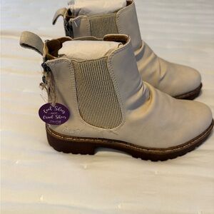 Blowfish Cream Ankle Booties